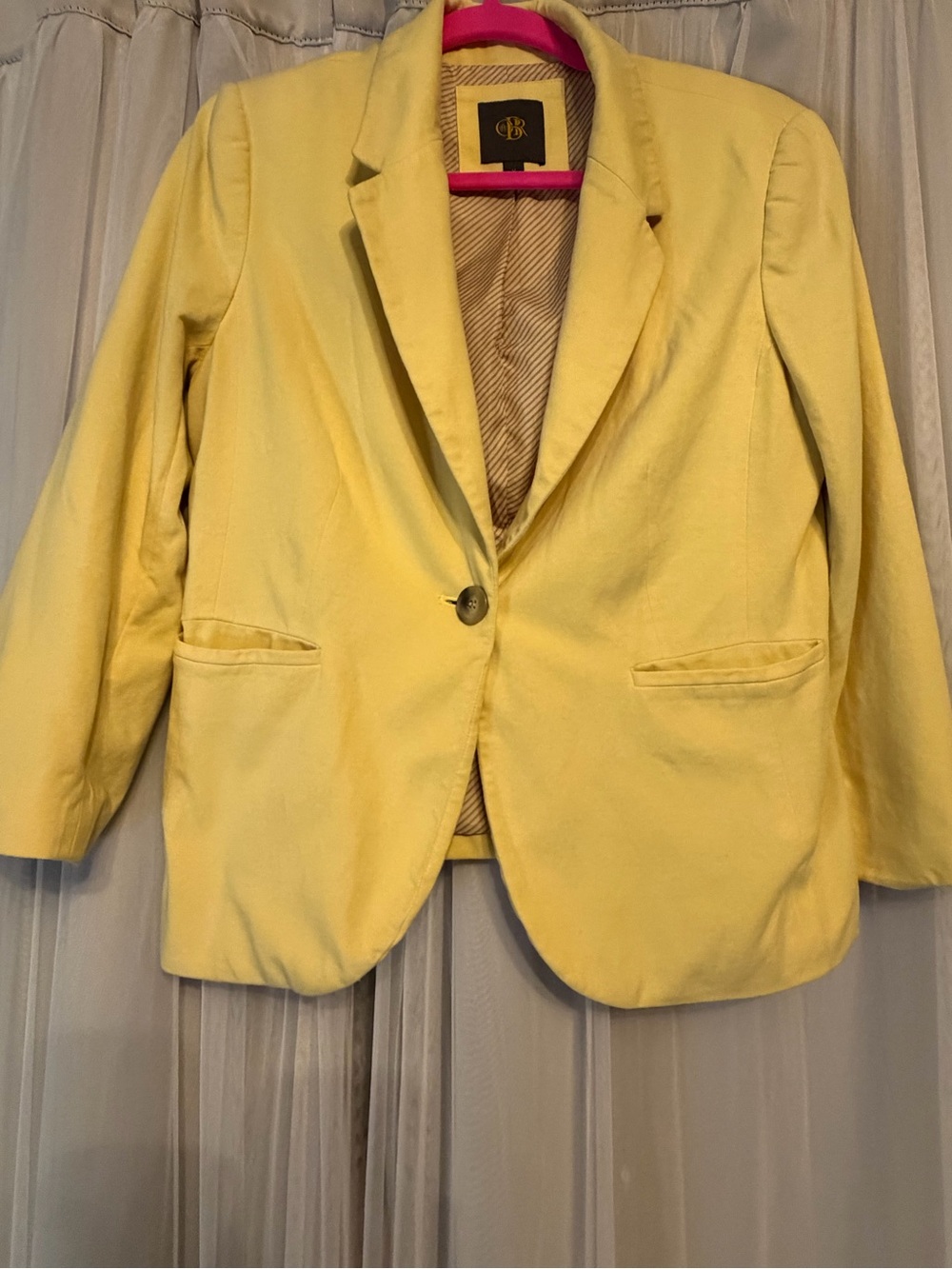 CBR Yellow Single-Button Women's Blazer